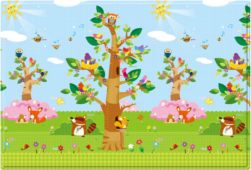 Tapis de jeu Baby Care - Oiseaux dans les arbres (Birds in the trees) - Grand